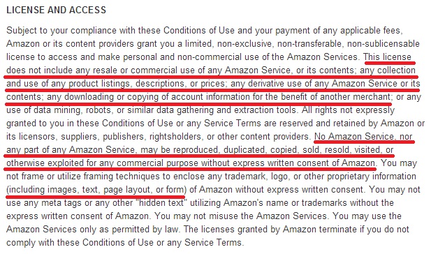 Amazon Conditions of Use