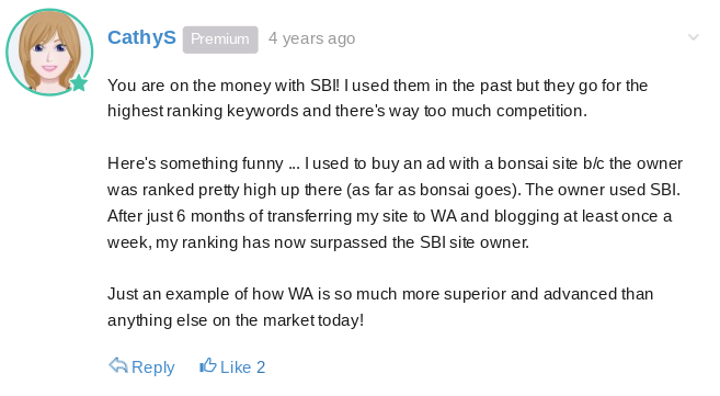 A former SBI member explains why she feels WA is better than SBI