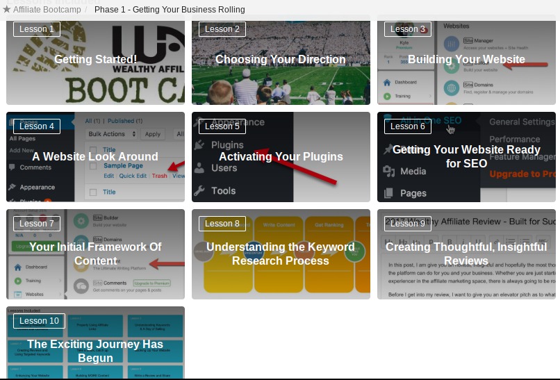 10 Free Lessons in Wealthy Affiliate ABC Course