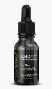 NutraCanna CBD Hemp Oil Tincture Dropper Bottle