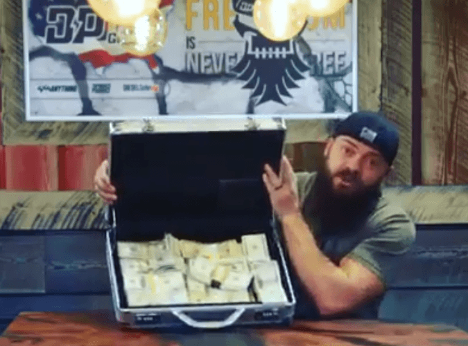Video image of Diesel Brothers Cash Giveaway used in a Facebook scam