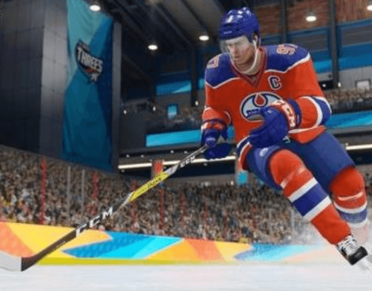 Screenshot from an NHL video game 2018