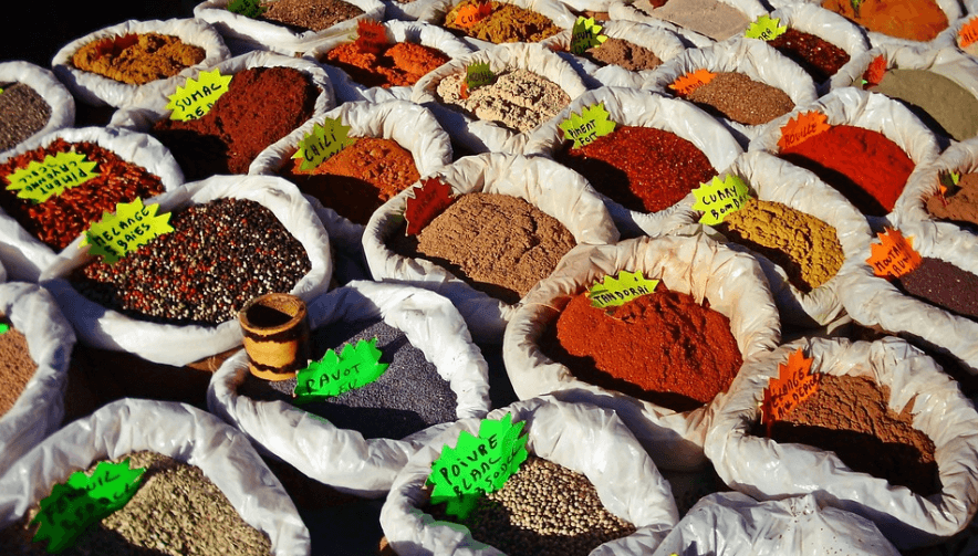 Some of the many spices of the Spice Trade